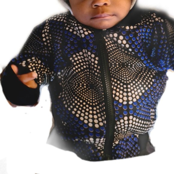 Custom Made Unisex Toddler African Ankara Bomber Jacket - Picture 2 of 3